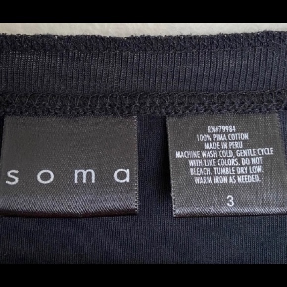 Soma Pima Cotton Yoga Print Long Sleeve Top - Picture 8 of 8